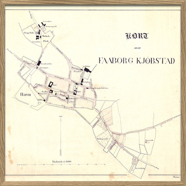 Vintage City Map of Faaborg