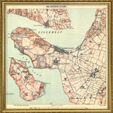 Vintage City Map of Middelfart, Denmark