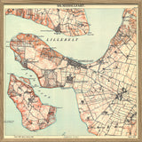 Vintage City Map of Middelfart, Denmark