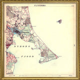 Vintage City Map of Nyborg, Denmark