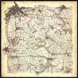 Vintage City map of Odense & suburbs