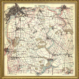Vintage City map of Odense & suburbs