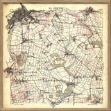 Vintage City map of Odense & suburbs