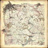 Vintage City map of Odense & suburbs