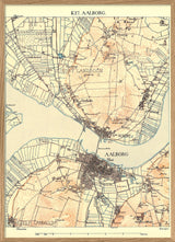 Vintage City Map of Aalborg, Denmark