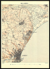 Vintage City Map of Aarhus, Denmark