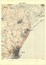 Vintage City Map of Aarhus, Denmark