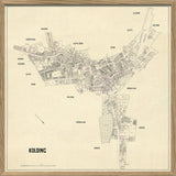 Vintage City Map of Kolding, Denmark