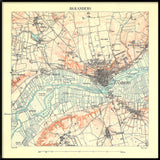 Vintage City Map of Randers, Denmark