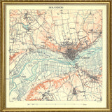 Vintage City Map of Randers, Denmark