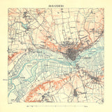 Vintage City Map of Randers, Denmark