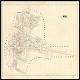 Vintage City Map of Vejle, Denmark