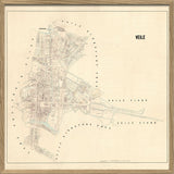 Vintage City Map of Vejle, Denmark