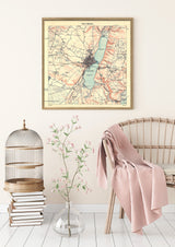 Vintage City Map of Viborg, Denmark