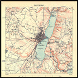 Vintage City Map of Viborg, Denmark