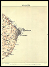 Vintage City Map of Elsinore, Denmark