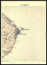 Vintage City Map of Elsinore, Denmark