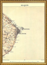 Vintage City Map of Elsinore, Denmark