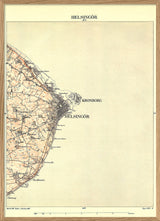 Vintage City Map of Elsinore, Denmark