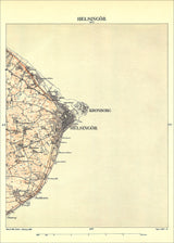 Vintage City Map of Elsinore, Denmark