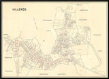 Vintage City Map of Hillerød, Denmark