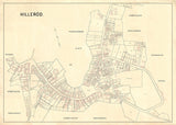 Vintage City Map of Hillerød, Denmark