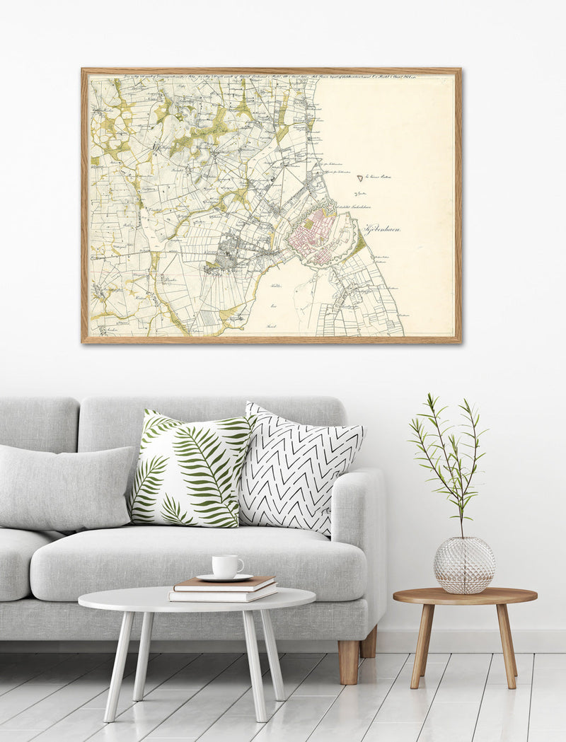 Vintage City Map of Historic Copenhagen