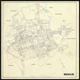 Vintage City Map of Roskilde, Denmark