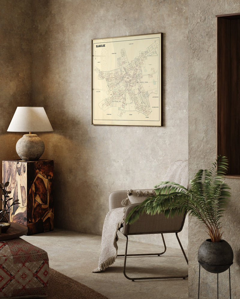 Vintage city map of Slagelse, Denmark