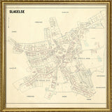 Vintage city map of Slagelse, Denmark