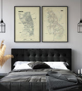 Vintage City Map of Marstal, Denmark