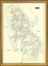 Vintage City Map of Nexø, Bornholm