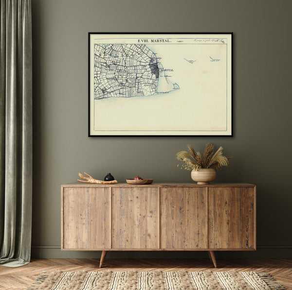 Vintage City Map of Marstal, Denmark