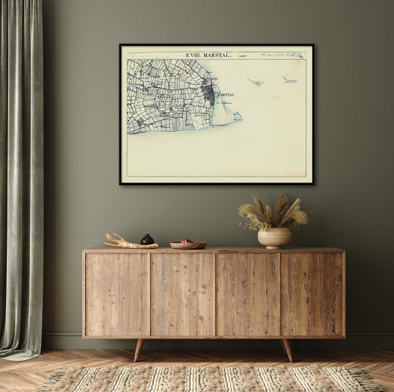 Vintage City Map of Marstal, Denmark