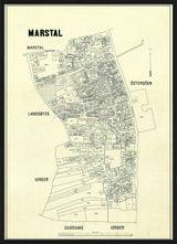 Vintage City Map of Marstal, Denmark
