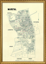Vintage City Map of Marstal, Denmark