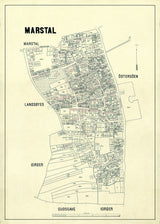 Vintage City Map of Marstal, Denmark