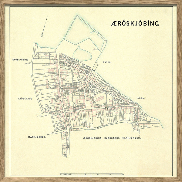 Vintage City Map of Ærøskøbing, Denmark