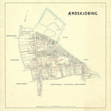 Vintage City Map of Ærøskøbing, Denmark