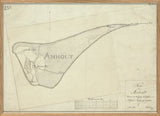 Vintage Map of Anholt, Denmark
