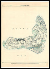 Vintage Map of Endelave, Denmark