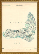 Vintage Map of Endelave, Denmark