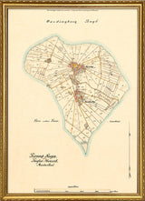Vintage Map of Femø, Denmark