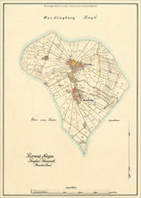 Vintage Map of Femø, Denmark
