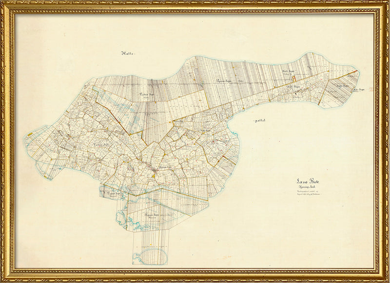 Vintage Map of Læsø, Denmark