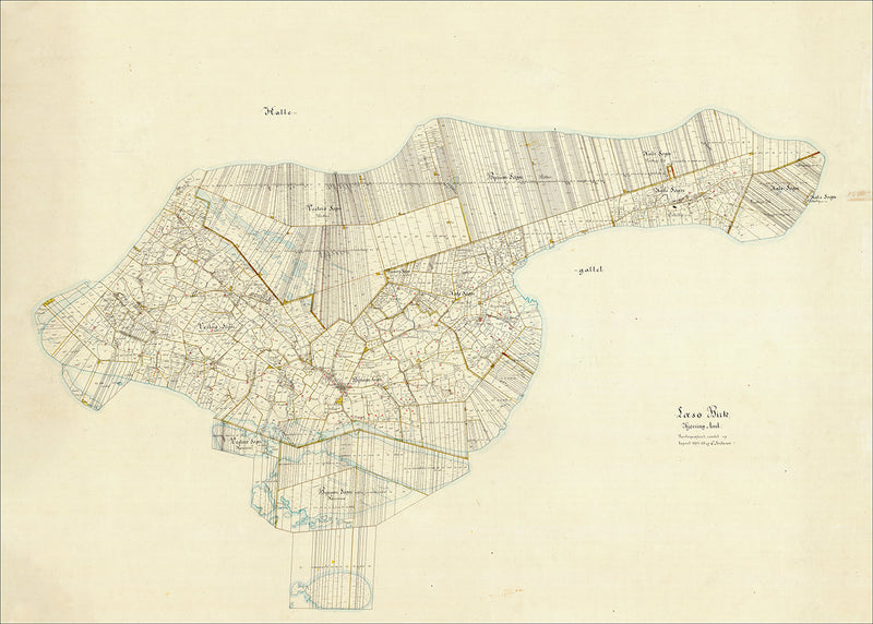 Vintage Map of Læsø, Denmark