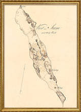 Vintage Map of Sejrø, Denmark