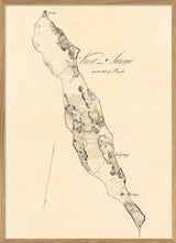 Vintage Map of Sejrø, Denmark