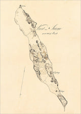 Vintage Map of Sejrø, Denmark