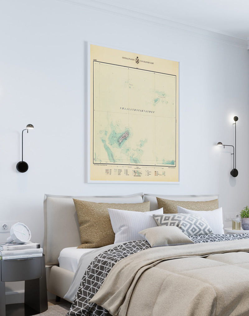 Vintage Map of Vejrø, Denmark